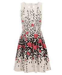 cut out border print dress