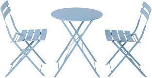 Maybe you would like to learn more about one of these? Amazon Com Grand Patio Premium Steel Patio Bistro Set Folding Outdoor Patio Furniture Sets 3 Piece Patio Set Of Foldable Patio Table And Chairs Blue Garden Outdoor