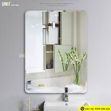 Gương nhà tắm chữ nhật bo góc - A03
