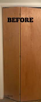 How to replace a door with diy bifolds. Diy Updating Bi Fold Closet Doors Salvage Sister And Mister