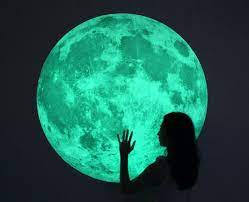 不用當上帝也可以將月亮拉到眼前 夜光月球壁貼 大人物 61710 moon wall decal glow in the dark dark moon
