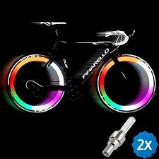 Wheel Light Tire Valve Caps Light 2pcs Multicoloured Led Bicycle Bike Valve Light Bike Product Features Improve Th Bike Lights Bicycle Bike Bike Accessories