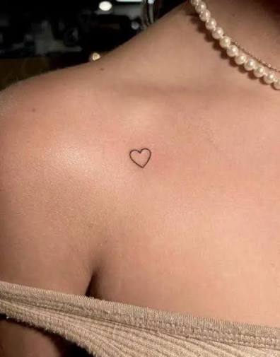 Fine Line Heart Tattoo