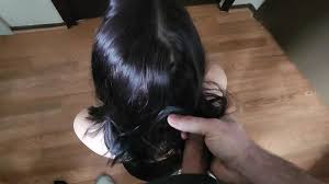 hairjob cumshot roommate on knees