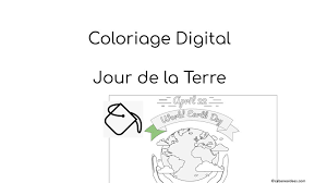 Joli coloriage pour le jour de la terre, avec l'inscription n'oubliez jamais, la terre est notre seule maison en anglais. Coloriage Numerique Jour De La Terre Cabane A Idees