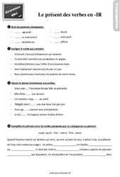 Conjugue les phrases au présent de l'indicatif. Exercice Present De L Indicatif Cm1 Cycle 3