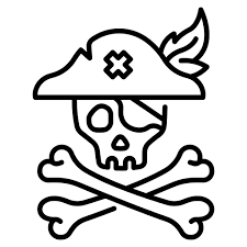 Follow this tutorial and you'll soon be sailing the seven sas!with award winning illustrat. Pirate Skull Skeleton Danger Head Bone Dead Crossbones Horror Free Icon Of Pirate Outline