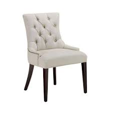 Unbranded Becca Natural Linen Tufted Dining Chair Set Of 2 1507000890 The Home Depot Tufted Dining Chairs Dining Room Chairs Dining Chairs