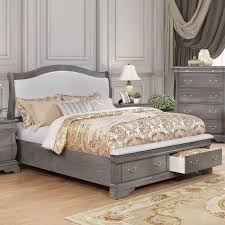 Maybe you would like to learn more about one of these? Furniture Of America Foa Merida Cm7504gy Ck Bed Traditional European Inspired California King Bed With Upholstered Headboard And Footboard Storage Drawers Del Sol Furniture Upholstered Beds