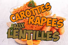 Une Recette De Carrotes Rapees Cuites Accompagnees De Lentilles Pour Un Plat Complet Et Sain Recette Carottes Recette Carotte Rapee Carotte