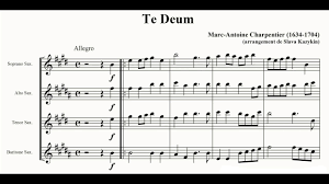 Fac me vere tecum flere, crucifixo condolere, donec ego vixero. Te Deum For Saxophone Quartet Score On Video Youtube