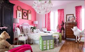 This kids bedroom displays cotton candy pink painted walls, a pink headboard, and pink trellis bolster. Girls Room Hot Pink Bedrooms Pink Bedroom Design Pink Bedroom Decor