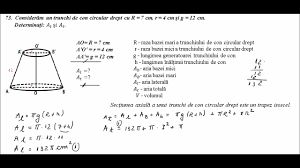 Găsim aria laterală aria totală. Cl A Viii A Recapitulare Ev NaÈionalÄ Pb 73 Aria Laterala Totala Trunchi Con Youtube