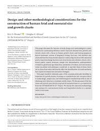 Pdf Design And Other Methodological Considerations For The