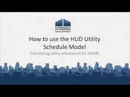 hud utility schedule model calculating utility allowances