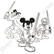 The prequel trilogy follows the early life of anakin skywalker. Donald Duck Jedi Knight Printable Coloring Pages