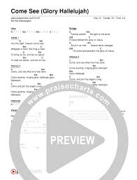 Come See Glory Hallelujah Chords We Are Messengers Praisecharts