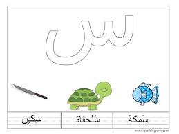 تحضير حرف السين لرياض الاطفال Arabic Alphabet Letters Cartoon Animals Learning Arabic