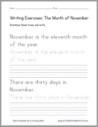 Handwriting and creative writing printable materials to learn and practice writing for preschool, kindergarten and days of the week handwriting worksheets the very hungry caterpillar theme. November Handwriting Practice Worksheet Free To Print Pdf File Handwriting Practice Worksheets Handwriting Practice Learn Handwriting
