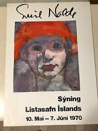 Emil Nolde Art Print Lithograph Listasafin Islands 1970