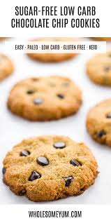 They are quite easy to bake at home yourself. Sugar Free Low Carb Chocolate Chip Cookies Low Carb Chocolate Chip Cookies Low Carb Chocolate Keto Chocolate Chip Cookies