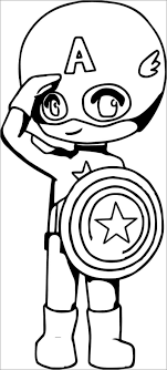 Select from 35870 printable coloring pages of cartoons, animals, nature, bible and many more. Chibi Captain America Coloring Page Coloringbay