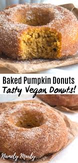 Enjoy These Delicious Vegan Pumpkin Donuts These Baked Donuts With Cinnamon Sugar Are The Best These A Baked Pumpkin Donut Recipes Pumpkin Donut Recipe Baked