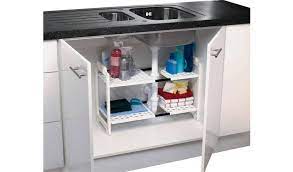 The drawer right under the kitchen sink or cutting board area can be dedicated to storing vegetables. Buy Addis Under Sink Storage Unit White Kitchen Shelves And Stands Argos