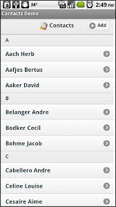 I have a list<string> object that contains country names. Build A Contacts Application With Jquery Mobile The Android Sdk Part 1