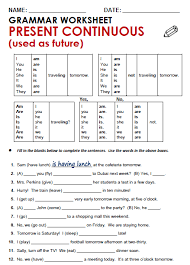 Future Present Continuous All Things Grammar