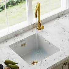 While it's drying, clean the paint chamber for the. Astini Hampton 100 1 0 Bowl White Ceramic Undermount Kitchen Sink Gold Waste Kitchen From Taps Uk