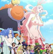 shirahoshi, one piece, highres, nude filter, third-party edit, 3girls,  6+boys, covered erect nipples, giant, giantess, long hair, mermaid, monster  girl, multiple boys, multiple girls, nipples, nude, pink hair, pussy,  standing, uncensored -