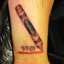 We offer the newest ink trends including blacklight inks & imported shading inks from japan. Crayon Tattoo By Wes Fortier Burning Hearts Tattoo Co 1 Flickr