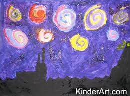 Van Gogh S Painting Style Lesson Plan Painting For Kids Kinderart Here are two methods to draw a christmas landscape. van gogh s painting style lesson plan