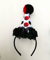 Black And White Clown Halloween Costume Clown Hat Circus Costume Red Hearts Black And White Polka Dot Handmade Pom Pom Burlesque Halloween Costume B Clown Hat Circus Costume Clown Costume Kids