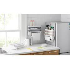 De Cocina Soporte Para Toallas Organizador De Suspensión Rack Cling Film De Papel De Aluminio Dispensador De Envoltura De Alimentos Cor marrón | Walmart en línea
