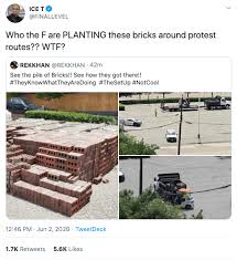 Were Pallets of Bricks Strategically Placed at US Protest Sites?