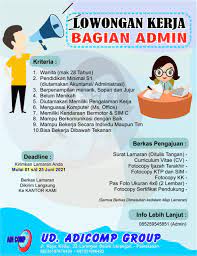 Lowongan kerja bank syariah indonesia. Lowongan Kerja Ud Adicomp Group Pamekasan Deadline 01 25 Juni 2021 Cce Uim