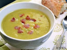 This hearty, protein packed, comforting soup is made with tender split peas, flavorful ham and fresh vegetables. Split Pea Bacon Potato Soup Budget Bytes