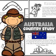 free australia for kids printable book