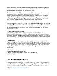 Pola depan merupakan dasar untuk membuat pola belakang. Merajut Sebenarnya Memiliki Beberapa Macam Golongan Atau Nama