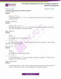 Solving quadratic equations with square roots 1. Rd Sharma Solutions For Class 10 Chapter 8 Quadratic Equations Pdf For Free