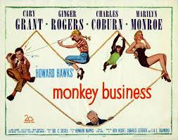 [extrait] Hommage à HOWARD HAWKS, MONKEY BUSINESS (Chérie, je me sens  rajeunir,1952). Avec Ginger Rogers, Cary Grant et Marilyn Monroe., Barnaby  Fulton, chimiste de talent, tente de mettre au point ...