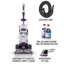 The smartwash boasts extra long bristles to make more contact with your carpet, providing a deeper clean. Hoover Smartwash Upright Pet Complete Automatic Carpet Cleaner Fh53000 The Home Depot