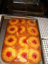 My Pineapple Upside Down Cake 9x13 Pan Use A Yellow Cake Mix Melt 4 Tbs Butter Mix 2 3 Cup Brown Suga Pineapple Upside Down Cake Recipes Delicious Desserts