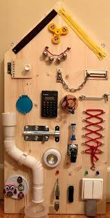 Kleinkind Fiddle Board Diy Board Diy Educational Toddler Toys Fiddle Kleinkind Toddler Activity Board Diy Busy Board Busy Boards For Toddlers