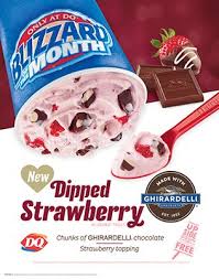 Our Blizzard Of The Month Is Really Going To Put You In A Good Mood Try Our Dipped Strawberry Blizzard Be Strawberry Topping Chocolate Strawberry Dairy Queen