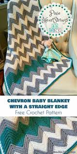 Chevron Baby Blanket With A Straight Edge Free Pattern Crochet Chevron Baby Blanket Crochet Blanket Chevron Chevron Baby Blankets