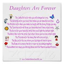 Sweet Birthday Poems For Mom From Daughter Daughters Are Forever Themed Poem With Graphics Poster Zazzle Com Birthday Quotes For Daughter Daughter Poems Birthday Poems For Daughter