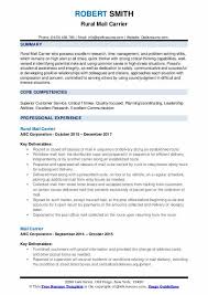Including a cover letter with your resume shows off your communication and writing skills. Mail Carrier Resume Samples Qwikresume